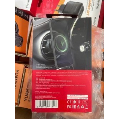 Автомобильный держатель Borofone BH45 с беспроводной зарядкой - Black Автомобильный держатель Borofone BH45 с беспроводной зарядкой - Black