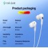 Наушники Celebrat E300 One Key Line Control Wired Earphones Type-c - White Наушники Celebrat E300 One Key Line Control Wired Earphones Type-c - White