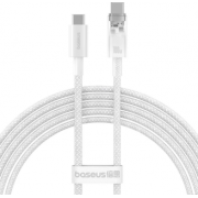 Кабель Baseus Explorer Series Fast Charging Cable with Smart Temperature Control Type-C to Type-C 100W 2m - Stellar White (P10319703221-01)