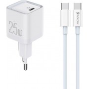 Сетевой адаптер Celebrat C-S6 PD Super Quick Charger 25W - White