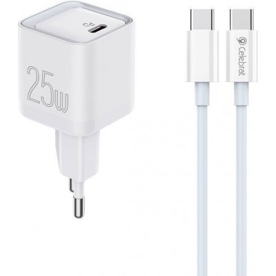 Сетевой адаптер Celebrat C-S6 PD Super Quick Charger 25W - White Сетевой адаптер Celebrat C-S6 PD Super Quick Charger 25W - White