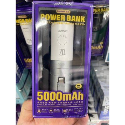 Power Bank REMAX Boundless Series 20W IPH Cabled Fast Charging /Adapter/Holder RPP-628 (5000mAh) White Power Bank REMAX Boundless Series 20W IPH Cabled Fast Charging /Adapter/Holder RPP-628 (5000mAh) White