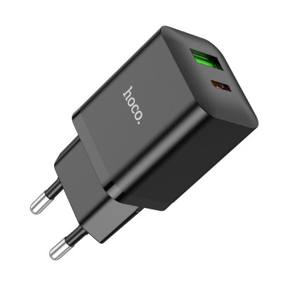 Зарядка Hoco N28 Founder PD20W+QC3.0 charger(EU) - Black Зарядка Hoco N28 Founder PD20W+QC3.0 charger(EU) - Black