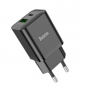 Зарядка Hoco N28 Founder PD20W+QC3.0 charger(EU) - Black
