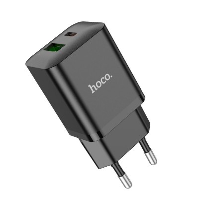 Зарядка Hoco N28 Founder PD20W+QC3.0 charger(EU) - Black Зарядка Hoco N28 Founder PD20W+QC3.0 charger(EU) - Black