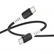 Кабель Hoco X82 Type-C to Type-C 60W silicone charging data cable - Black