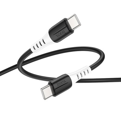 Кабель Hoco X82 Type-C to Type-C 60W silicone charging data cable - Black Кабель Hoco X82 Type-C to Type-C 60W silicone charging data cable - Black