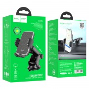 Автомобильный держатель hoco CA95 Polaris push-type telescopic suction cup car holder - Черный