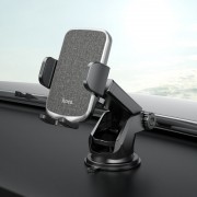 Автомобильный держатель hoco CA95 Polaris push-type telescopic suction cup car holder - Черный