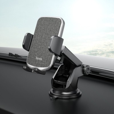 Автомобильный держатель hoco CA95 Polaris push-type telescopic suction cup car holder - Черный Автомобильный держатель hoco CA95 Polaris push-type telescopic suction cup car holder - Черный