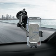 Автомобильный держатель hoco CA95 Polaris push-type telescopic suction cup car holder - Черный