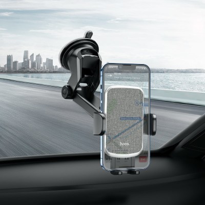 Автомобильный держатель hoco CA95 Polaris push-type telescopic suction cup car holder - Черный Автомобильный держатель hoco CA95 Polaris push-type telescopic suction cup car holder - Черный