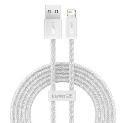 Кабель Baseus Dynamic Series Fast Charging Data Cable USB to iP 2.4A 1m - White (CALD000402) Кабель Baseus Dynamic Series Fast Charging Data Cable USB to iP 2.4A 1m - White (CALD000402)