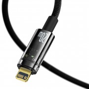 Кабель Baseus Explorer Series Auto Power-Off Fast Charging Data Cable Type-C to IP 20W 1m - Black (CATS000001)