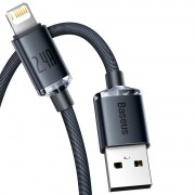 Кабель Baseus Crystal Shine Series Fast Charging, USB - Lightning, 2.4А, 2 м - Черный (CAJY000101)