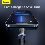 Кабель Baseus Crystal Shine Series Fast Charging, USB - Lightning, 2.4А, 2 м - Черный (CAJY000101)