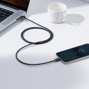 Кабель Baseus Crystal Shine Series Fast Charging, USB - Lightning, 2.4А, 2 м - Черный (CAJY000101)