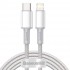 Кабель Baseus High Density Braided Fast Charging Data Cable Type-C to iP PD 20W 2m (CATLGD-A02) - White Кабель Baseus High Density Braided Fast Charging Data Cable Type-C to iP PD 20W 2m (CATLGD-A02) - White