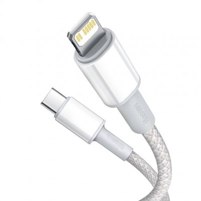 Кабель Baseus High Density Braided Fast Charging Data Cable Type-C to iP PD 20W 2m (CATLGD-A02) - White Кабель Baseus High Density Braided Fast Charging Data Cable Type-C to iP PD 20W 2m (CATLGD-A02) - White