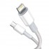 Кабель Baseus High Density Braided Fast Charging Data Cable Type-C to iP PD 20W 2m (CATLGD-A02) - White Кабель Baseus High Density Braided Fast Charging Data Cable Type-C to iP PD 20W 2m (CATLGD-A02) - White
