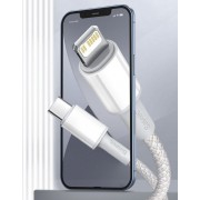 Кабель Baseus High Density Braided Fast Charging Data Cable Type-C to iP PD 20W 2m (CATLGD-A02) - White