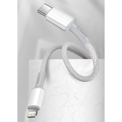 Кабель Baseus High Density Braided Fast Charging Data Cable Type-C to iP PD 20W 2m (CATLGD-A02) - White Кабель Baseus High Density Braided Fast Charging Data Cable Type-C to iP PD 20W 2m (CATLGD-A02) - White