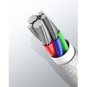 Кабель Baseus High Density Braided Fast Charging Data Cable Type-C to iP PD 20W 2m (CATLGD-A02) - White