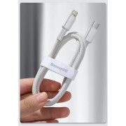 Кабель Baseus High Density Braided Fast Charging Data Cable Type-C to iP PD 20W 2m (CATLGD-A02) - White