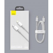 Кабель Baseus High Density Braided Fast Charging Data Cable Type-C to iP PD 20W 2m (CATLGD-A02) - White