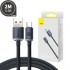 Кабель CW-FXP Baseus Crystal Shine Series Fast Charging Data Cable USB to Type-C 100W 2m - Black (CAJY000501) Кабель CW-FXP Baseus Crystal Shine Series Fast Charging Data Cable USB to Type-C 100W 2m - Black (CAJY000501)