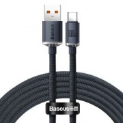 Кабель CW-FXP Baseus Crystal Shine Series Fast Charging Data Cable USB to Type-C 100W 2m - Black (CAJY000501)