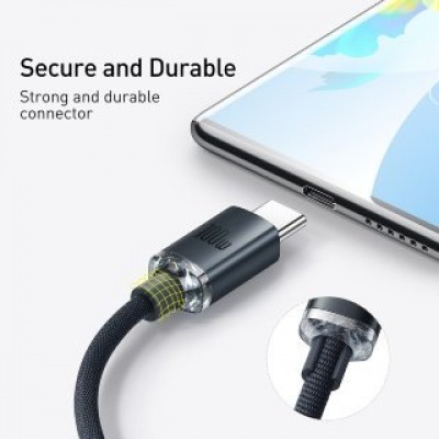 Кабель CW-FXP Baseus Crystal Shine Series Fast Charging Data Cable USB to Type-C 100W 2m - Black (CAJY000501) Кабель CW-FXP Baseus Crystal Shine Series Fast Charging Data Cable USB to Type-C 100W 2m - Black (CAJY000501)