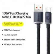 Кабель CW-FXP Baseus Crystal Shine Series Fast Charging Data Cable USB to Type-C 100W 2m - Black (CAJY000501)