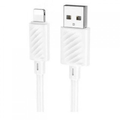 Кабель HOCO X88 gratified charging data cable for IP (packaged) - White Кабель HOCO X88 gratified charging data cable for IP (packaged) - White