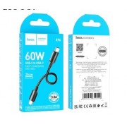 Кабель Hoco X96 Hyper 60W fast charging data cable Type-c to Type-c (L=0.25m) - Черный