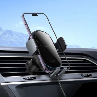 Автодержатель с беспроводной зарядкой Baseus LightChaser Series Wireless Charging Electric Car Mount 15W (C40355900121-00) - Черный Автодержатель с беспроводной зарядкой Baseus LightChaser Series Wireless Charging Electric Car Mount 15W (C40355900121-00) - Черный