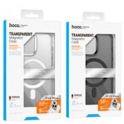 Чехол Hoco AS3 Amber magnetic protective case for iPhone 15 ProMax - Прозрачный черный