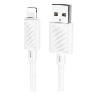 Кабель HOCO X88 gratified charging data cable for IP (packaged) - White Кабель HOCO X88 gratified charging data cable for IP (packaged) - White