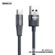 Кабель Remax Infinity series 120W zinc alloy braided fast charging data cable RC-C103 A-C - Blue