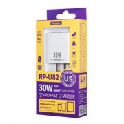 Сетевой адаптер Remax Remine 30W QC+PD Fast Charger RP-U82 EU - White