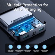Power Bank Joyroom JR-QP191 22.5W 10000mAh - Black With USB to Type.C 0.3m Cable-Black