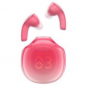 Беспроводные наушники Acefast T9 Crystal (Air) color bluetooth earbuds - Pomelo red