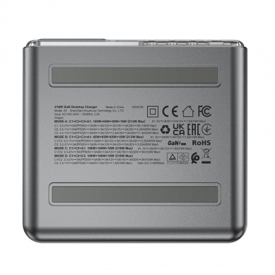 Зарядка Acefast Z4 PD218W GaN (3C+A) desktop charging adapter (EU) - Space gray Зарядка Acefast Z4 PD218W GaN (3C+A) desktop charging adapter (EU) - Space gray