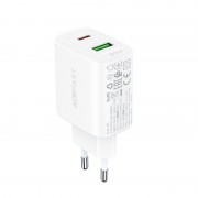 Сетевой адаптер Acefast A25 PD20W (C+A) - White