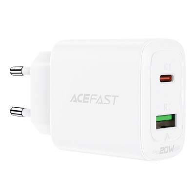 Сетевой адаптер Acefast A25 PD20W (C+A) - White Сетевой адаптер Acefast A25 PD20W (C+A) - White