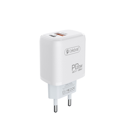 Сетевой адаптер Celebrat C-H3-EU Portable Fast Charger - White Сетевой адаптер Celebrat C-H3-EU Portable Fast Charger - White