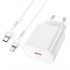 Зарядка hoco N22 Jetta PD25W charger set (Type-C to iP) (EU) - White Зарядка hoco N22 Jetta PD25W charger set (Type-C to iP) (EU) - White