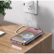 Беспроводная зарядка Hoco CW53 Quick Magnetic Wireless Fast Charger - Silver