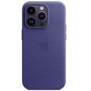 Чехол leather case magsafe for iPhone 14 Pro Max (6.7) - Deep violet