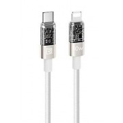 Кабель REMAX Walking Series 30W Dual-color Braided Fast Charging Data Cable RC-C163 (T.C to IP) 1.2m - White